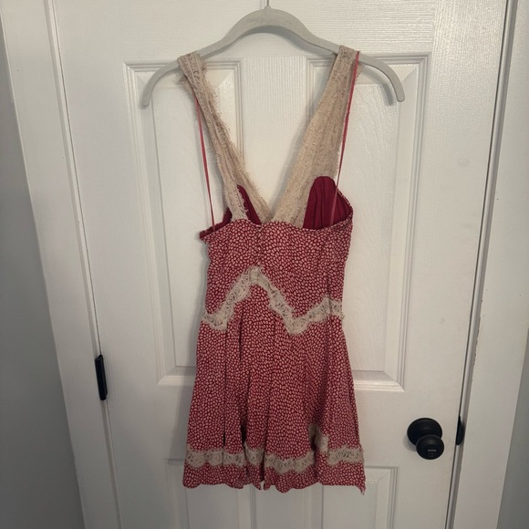 Urban Outfitters Red and Cream Mini Dress - Picture 3 of 4